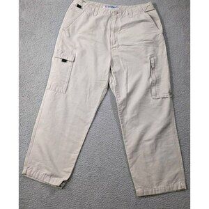 Anchor Blue Brand Cargo Pants 38x30 (Actual 37x28) Retro Y2K Skater Light Beige